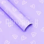 Popierius pakavimui 70x100 cm 10 lap. HEARTS 1 &scaron;v.violetinis