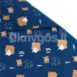 Popierius pakavimui 70x100 cm 10 lap.PATTERN mėlynas