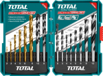 Grąžtų rinkinys TOTAL, 16 vnt., metalui (2-8mm), betonui (4,-10mm), medžiui (4-10mm), TACSDL11601
