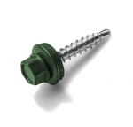 Cinkuotas savisriegis su tarpine RAWLPLUG, RAL 6020, 4,8 x 35 mm, 150 vnt.