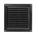 Ventiliacinės grotelės EUROPLAST VR1515M, 150 x 150, plastikinės, juodos spalvos