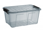 Daiktadėžė PLAST TEAM Home Box, su dangčiu, pilkos sp., 34,5 x 15,8 x 22,5 cm, 8 l