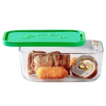 Kvadratinis hermetinis indelis BORGONOVO Igloo, 18 cm, 1800 ml, stiklinis