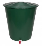 Plastikinė statinė su dangčiu ir kraneliu, 210 l