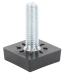 Reguliuojamas kvadratinis varžtas PVC, M8, matmenys 25 x 25 mm, 4 vnt., juodos spalvos, 426811