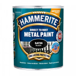 Antikoroziniai dažai HAMMERITE Satin Finish, 750 ml, juodos sp.