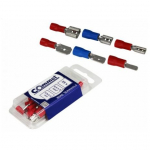 Laido antgalis COMMEL 365-831, Plok&scaron;čias ki&scaron;tukas + lizdas, 0,5-1,5 mm2, 0,8x4,75 mm, 10 vnt. + 10 v