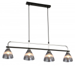 Pakabinamas &scaron;viestuvas BALTIK GAISMA K90361/4P, E27, 4 x 60W, juodos sp., metalas+stiklas, 900 x 780