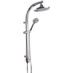 Du&scaron;o komplektas DUSCHY Stil, Chromas, komplekte: stovas, rankinis du&scaron;as, lanksti žarna 150 mm, lieta