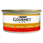 Pa&scaron;tetas katėms PURINA GOURMET Gold, su jautiena, 85g