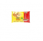 Konservuotas kačių ėdalas PURINA FRISKIES, mėsos su padažu skonio, 4vnt x&nbsp;85g