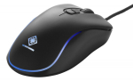 Žaidimų pelė DELTACO GAMING GAM-104, laidinė, 800-2400 DPI, 125 Hz, RGB-LED, USB, juodos sp.