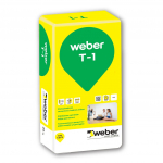Plonasluoksnis tinko mi&scaron;inys WEBER T-1, rankinis, 25 kg, 1001301