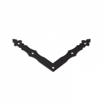 Kampinė plok&scaron;telė DOMAX, NAD1, 150x150x25x2,5 mm, juoda sp., 89902