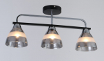 Pakabinamas &scaron;viestuvas BALTIK GAISMA K90561/3, E27, 3 x 60W, juodos sp., metalas+stiklas, 580 x 260