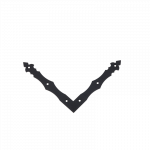 Kampinė plok&scaron;telė DOMAX, NAD2, 200x200x30x3,0 mm, juoda sp., 89912