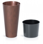 Plastikinis lauko vazonas TUBUS SLIM, vazono skersmuo 40 cm.