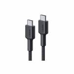 Įkrovimo laidas AUKEY, USB-C į USB-C, pintas kabelis, ilgis 1.2m, 60W, juodos sp., EU001-LLTSN103040