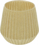 Žvakidė, arbatinei žvakutei, stiklas, smėlinės sp, auk&scaron;tis 9 cm