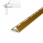 Aliumininė užbaigimo juostelė HESORA H 44 D1, 1.0 x 270 cm, mat. aukso spalvos, kilmės &scaron;alis ES