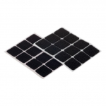 Tvirtinimo padukai FIX-O-MOLL, klijuojami, kabliukams, kilputėms, 25x25mm, 12vnt., juoda sp.