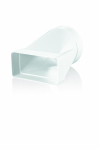 Ventiliacinis perėjimas PLASTIVENT, d100 x 55 x 110, plastikinis, baltas, 511P