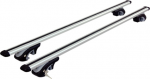 Automobilio stogo skersiniai ALBURNUS, aliuminiai, ilgis 120 cm, atlaikomas svoris 90 kg, rakinami,