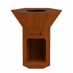 Lauko kepsninė BARBECOOK Nestor Original, 92x82x101 cm, su malkų dėtuve, nerūdijančio plieno pavir&scaron;i