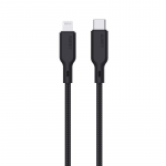 Įkrovimo laidas AUKEY, USB-C į Lightning, pintas kabelis, ilgis 1.2m, juodos sp., EU001-LLTSN1049127