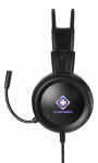 Laidinės žaidimų ausinės DELTACO GAMING GAM-105, LED, veikia su Xbox ir Playstation, juodos sp.