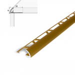 Aliumininė užbaigimo juostelė HESORA H 24 D1, 0.8 x 270 cm, mat. aukso spalvos, kilmės &scaron;alis ES