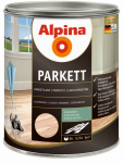 Alkidinis lakas ALPINA Parkettlack, 0,75 l, &scaron;ilko matinis, skaidrus, skirtas medinėms grindims