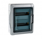 Automatinių i&scaron;jungiklių skydelis LEGRAND 601981, 12 modulių, pavir&scaron;inis, su skaidriomis durelėmis, P