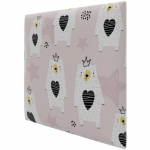 Sienų plok&scaron;tė PUFFIN Kids Pk, spl. Print Teddy, 300x300x37 mm, dekoratyvinė, tekstilinė