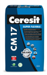 Plytelių klijai CERESIT CM17 SUPER FLEXIBLE  vidaus ir i&scaron;orės darbams, 25 kg