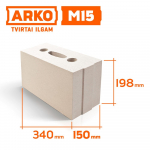 Mūro blokas&nbsp;ARKO M15 15 Mpa, matmenys 340 x 150 x 198 mm