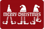 Durų kilimėlis RICCO Xmas Merry Christmas, 40 x 60 cm, 100% poliesteris, 870-007