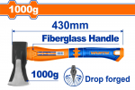 Skaldymo kirvis WADFOW WHM6321, stiklo pluo&scaron;to rankena, anglinis plienas 45, 1 kg, 430 mm