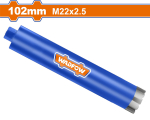 Deimantinė gręžimo karūna WADFOW, &scaron;lapiam gręžimui, M22, d-102 mm, 450 mm, WQR13102