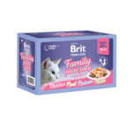 Konservuotas kačių ėdalas Brit Premium Cat Delicate, konservų rinkinys, 12x85g