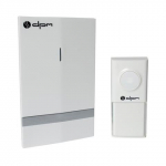 Skambutis DPM Wf538W, 25 mel., 150m, bevielis, skambutis 230V, mygtukui elemento nereikia, baltos sp