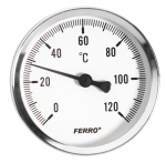 Termometras FERRO, 1/2", 80 mm, T80120A