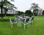 Lauko baldų komplektas NOVELLY HOME Sak-156,Y, stalas 156 x 78 x 74, 6 kėdės 62 x 55,5 x 88,5, poliv