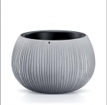Plastikinis lauko vazonas BOWL BETON WS, pilkos spalvos, skersmuo 29 cm.