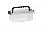 Daiktadėžė PLAST TEAM Uno Box, dangtis su rankena, skaidri, 17,5 x 10,5 x 28,8 cm, 2,5 l