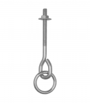 Sūpynių kilpa DOMAX, MHU 130, spl. balta, d-12 mm, 130 mm, 8862