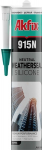Silikoninis hermetikas AKFIX 915N, 310 ml, neutralus, baltos spalvos, atsparus oro sąlygoms