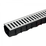 Plastikinis latakas Dakota MIDI 84 su Magnelis&reg; plieno grotelėmis, 1000x121x84 mm