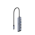 USB &Scaron;akotuvas CUDY UH405, USB-C į 3xUSB-A, 1xUSB-C, 1xHDMI
