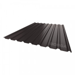 Profiliuota - trapecinė skarda BORGA Eko 18 D, matmenys 0,40 x 1120 x 2000 mm, tamsiai ruda spalva,